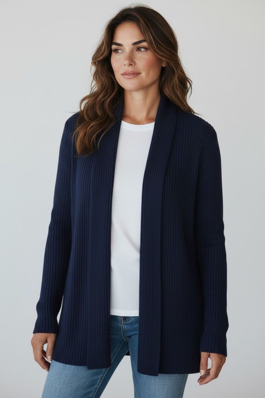 J.MClaughlin Cable Knit Cashmere Royal Blue Sz Small Cardigan
